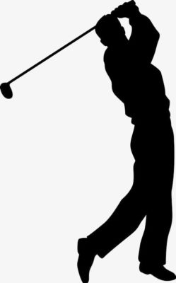 Shadow image of a golfer