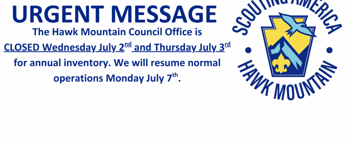 Office Closed – Annual Inventory